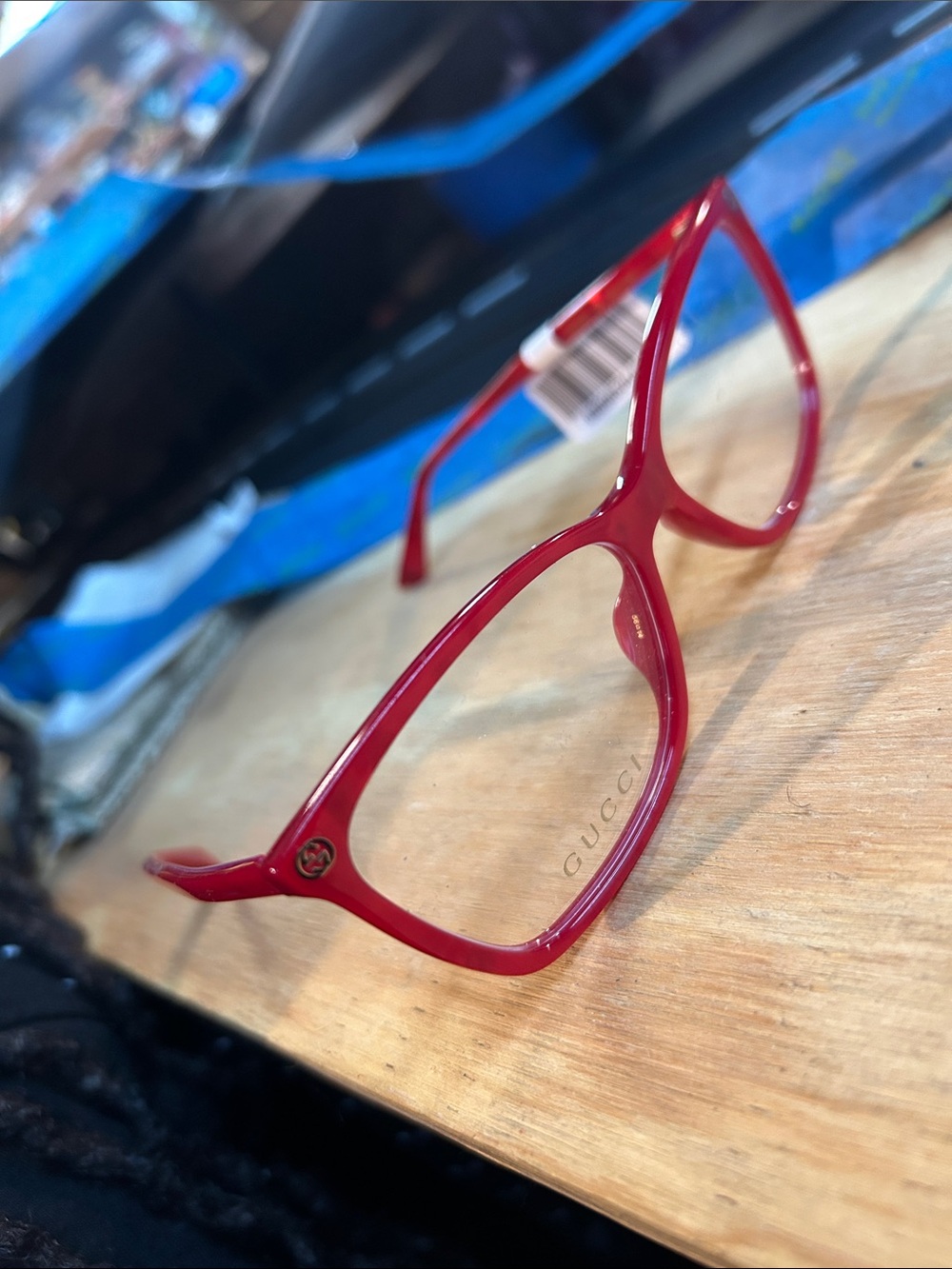 Gucci Red Cat-Eye Women's Eyeglasses
